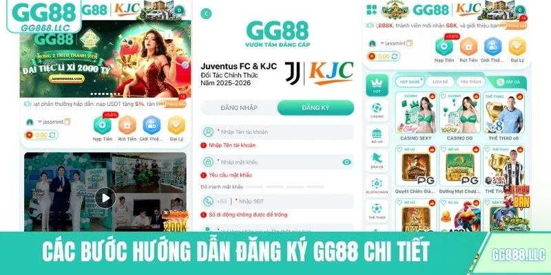 Các bước hướng dẫn đăng ký GG88 chi tiết