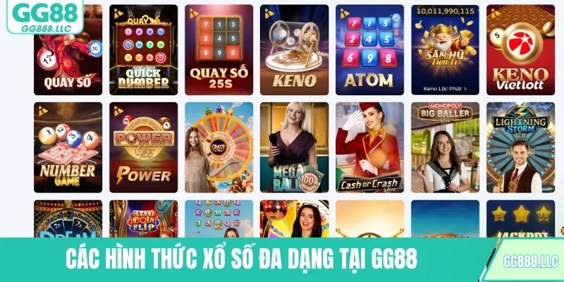 Các hình thức xổ số nổi bật có mặt tại GG88 
