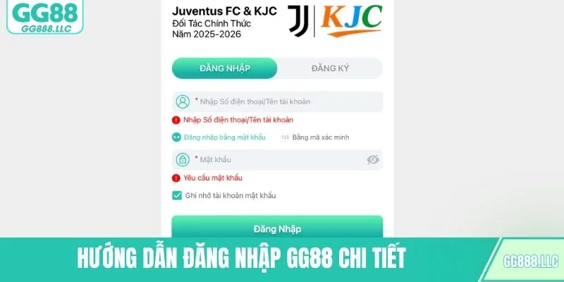 Hướng dẫn đăng nhập GG88 chi tiết