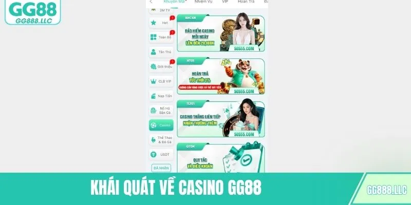 Khái quát về casino GG88