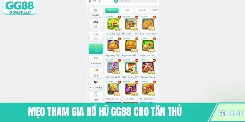 Mẹo tham gia nổ hũ GG88 cho tân thủ