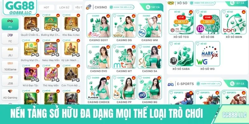 Nền tảng sở hữu đa dạng mọi thể loại trò chơi