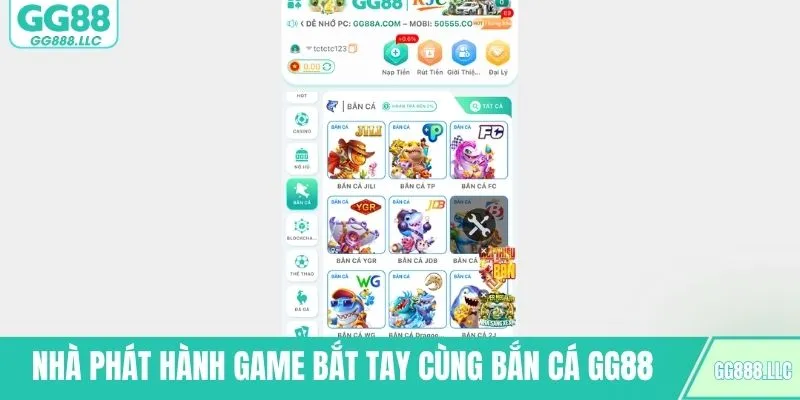 Nhà phát hành game bắt tay cùng bắn cá GG88