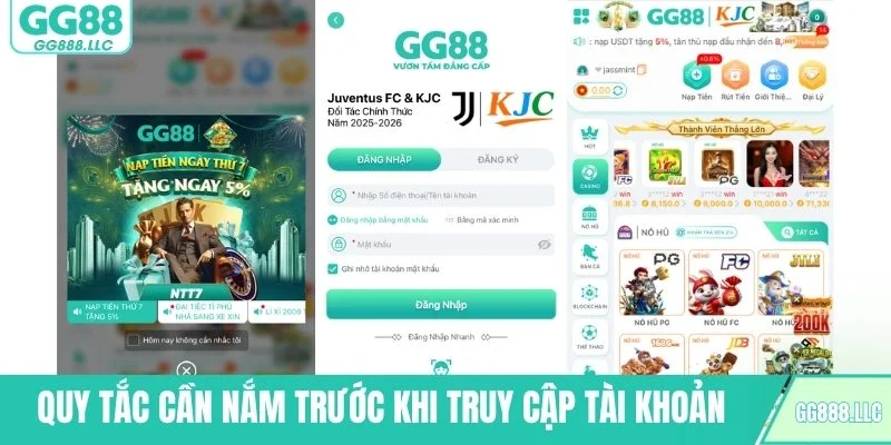 Những quy tắc cần nắm trước khi truy cập tài khoản